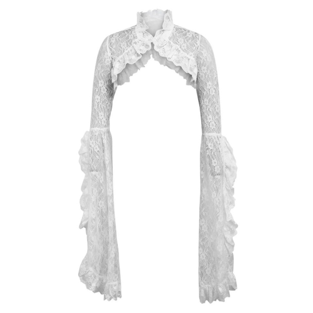 White Lace Shrug Bolero Jacket